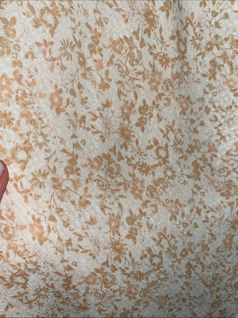 ANGELS-Forever Young Cream Pink & Tan Floral Button-Front Women's Top Sz Large - Picture 11 of 14